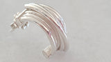 Sterling Silver Crossover Modern Earrings, Elegant Sterling Silver Earrings