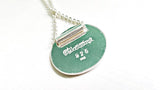 Moments Sterling Silver Necklace and irregular disc pendant with 14 k gold drops