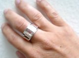 Mokume Gane Sterling Silver Spinner Ring