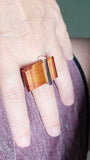 Tiger's eye Ring Contemporary jewelry sterling Silver