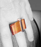 Tiger's eye Ring Contemporary jewelry sterling Silver