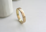 hammered wedding band 14 k yellow gold - Isabella Cascio Greggio