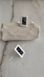 Sapphire Mosaic Sterling Silver Modern Earrings